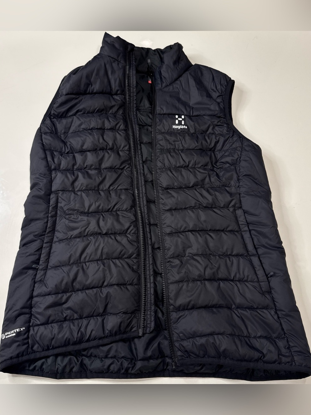 Women's Haglofs Down Quilted Black Gilet Outdoor Vest Size M A040626